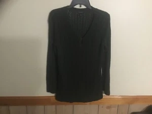 Suéter Signature Dana Buchman para Mujer XL Hunter Verde Transparente Cuello en V Ligero - Imagen 1 de 5