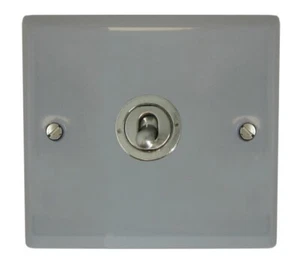 Interruptor de luz de palanca intermedio G&H SLG385-SS placa de espectro gris claro 1 banda - Imagen 1 de 1