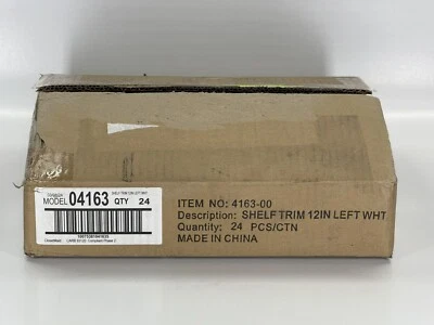 ClosetMaid 04163 Shelf Trim 12in Left White | Quantity 24 Foto 1 de 2