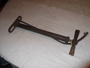 Brass vintage Automobile Tire Pump wood handle bicycle - Picture 1 of 2