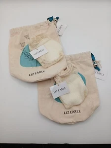 2X Bolsa de Cosméticos Liz Earle 100% Algodón CUIDADO DE LA PIEL - PAÑOS FACIALES REUTILIZABLES C02 - Imagen 1 de 12