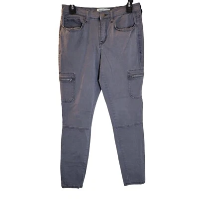 Pantalones utilitarios ajustados lisos grises talla 9 Mudd para mujer Foto 1 de 4