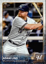 2015 Topps Milwaukee Brewers Baseball Card #455 Adam Lind