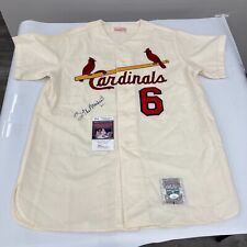Stan Musial Signed Authentic Mitchell & Ness St. Louis Cardinals Jersey JSA COA