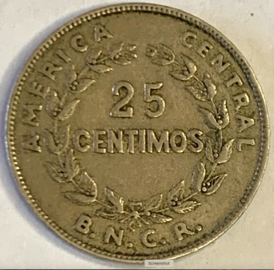 Exclusive 1937 Costa Rica 25 Céntimos Coin – A Collector’s Dream - Image 1 of 3
