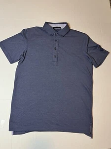 Greyson Shirt Mens Medium Blue Performance Golf Polo Short Sleeve Stretch - Picture 1 of 20
