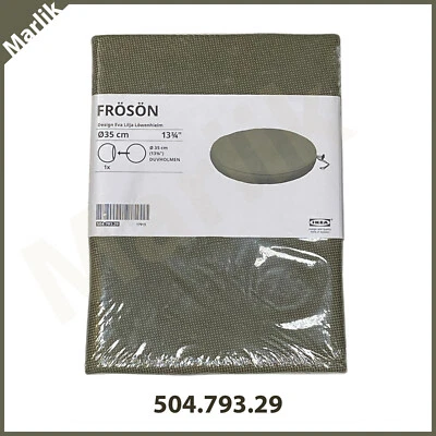 IKEA FROSON Funda para Almohadilla de Silla 13 3/4" Exterior, Beige Oscuro/Verde 504.793.29 NUEVO Foto 1 de 2