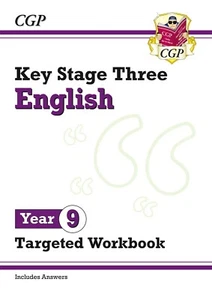 KS3 English Year 9 Targeted Workbook with Answers Ages 13-14 CGP - Picture 1 of 9