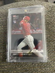 2018 TOPPS NOW #32J: SHOHEI OHTANI FIRST CAREER HR 1ST AB HOME DEBUT RC:KANJI - Bild 1 von 3