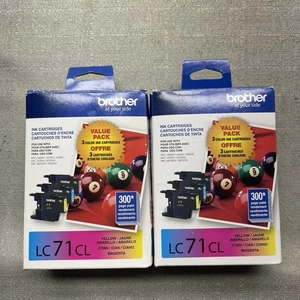 2 - Original Brother LC71CL Tintenpatronen Cyan Magenta Gelb MFC-J425W Ablaufdatum 2016 - Bild 1 von 13