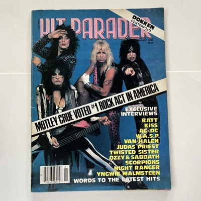 HIT PARADER Magazine Jan 1986 Motley Crue RATT Priest Dokken - Image 1 of 3