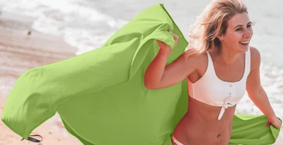 Toalla de viaje de microfibra de secado rápido súper absorbente transpirable verde 4Monster Foto 1 de 4