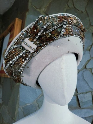 Sombrero marrón de madera y piel Makins New York de colección Foto 1 de 4