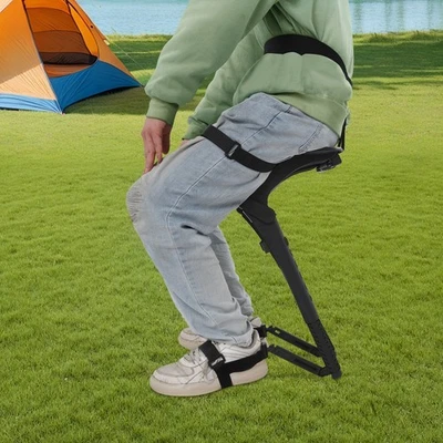 Outdoor Portable Chair w/Invisible Seat Fishing Stool Leg Ergonomics Seat - Image 1 of 4