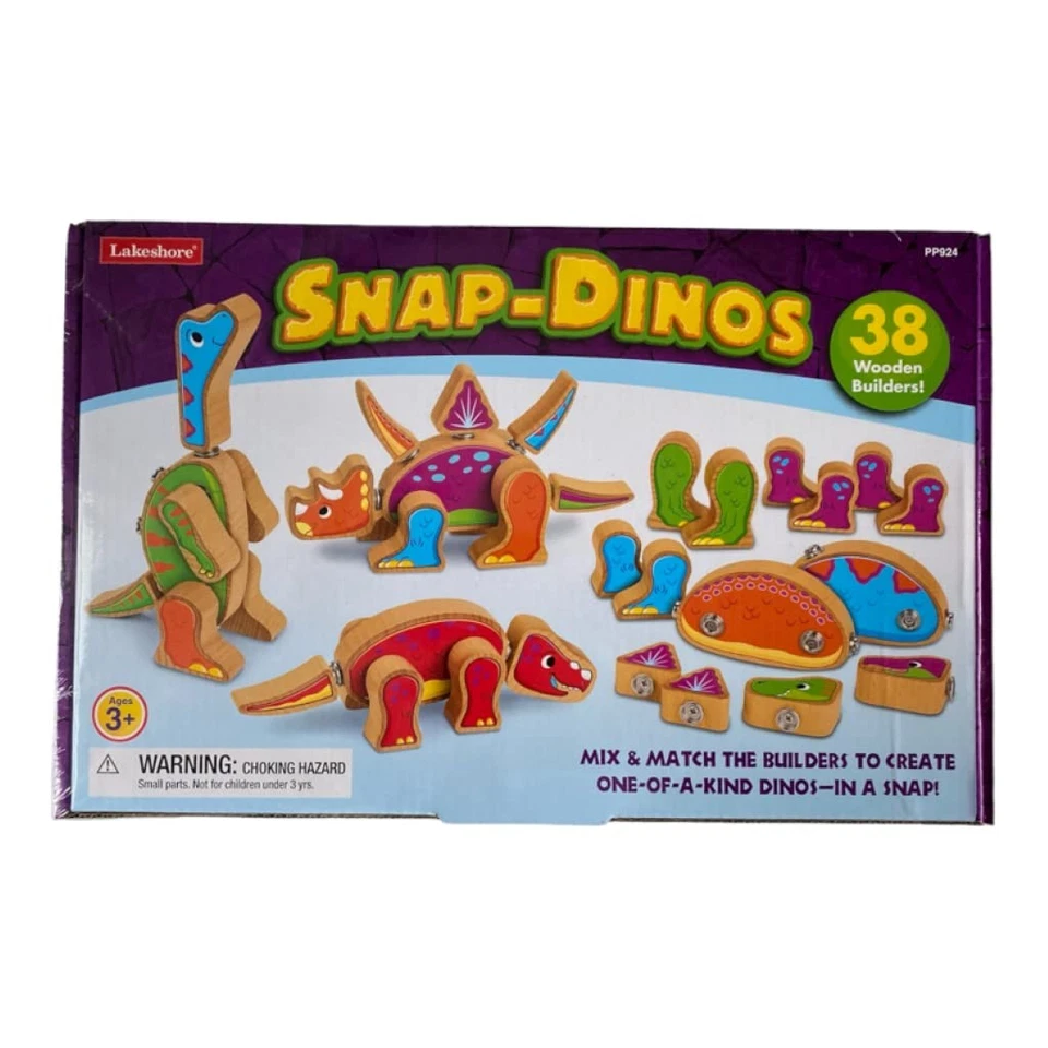 Lakeshore Snap-Dinos - Wood toy