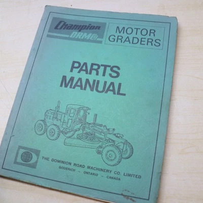 CHAMPION D605T Motor Grader Parts Manual book catalog list spare index guide  - Image 1 of 4