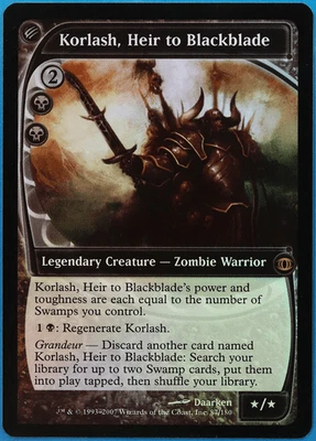 Korlash, Heir to Blackblade FOIL Future Sight NM Rare CARD (507195) ABUGames - Image 1 of 2