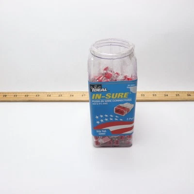 (250-Pk) Ideal Push-In Wire Connector 2 Port 20- 12 AWG Red 30-1032J  - Image 1 of 4