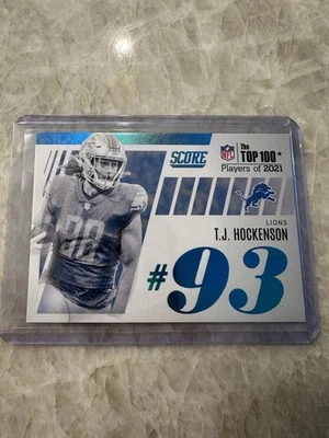 Case Hit SSP 2022 Score Top 100 T.J. Hockenson Detroit Lions NFL Football Card - Image 1 of 4