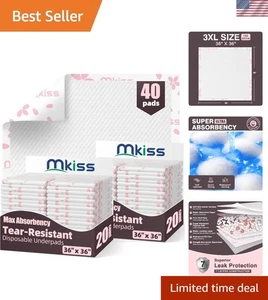 Leakproof Incontinence Underpads, 36x36, 7-Layer Protection - Picture 1 of 9