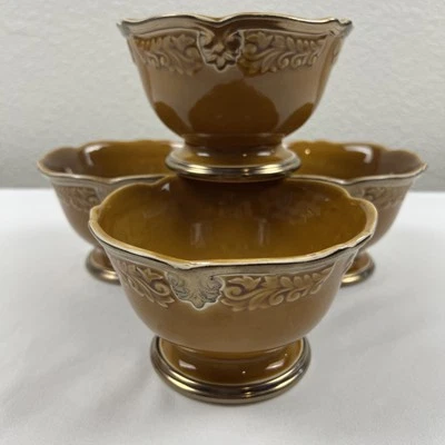 Karidesign Ceral Bowls 4 сертифицированные международные ножки мороженое Regency золото - Изображение 1 из 4