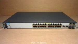 HP 2520-24-PoE Procurve 24 Port 10/100 POE Switch + 2x Gigabit & 4x SFP J9138A - Bild 1 von 2