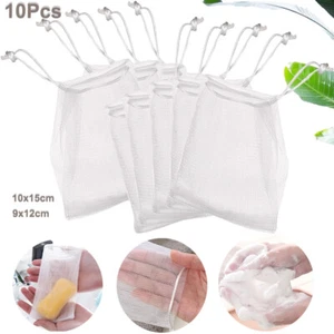 10pcs Soap Saver Bag Bubbles Maker Sack Sock Pouch Holder Mesh Net Bags - Picture 1 of 9