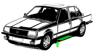 Reparaturblech - Unterbodenblech vorne links aussen für Opel Rekord E - Bild 1 von 4