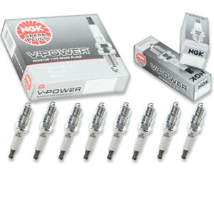 8 pcs NGK V-Power Spark Plugs for 1971 GMC K15/K1500 Suburban 6.6L 5.7L 5.0L cr