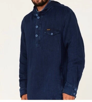 Pullover con capucha Wrangler para hombre talla grande ligero 1/4 botón Foto 1 de 4