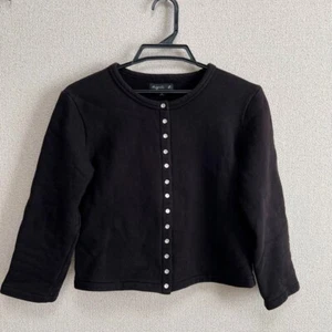 Agnes b. Strickjacke mit Druckknöpfen Fleece gefüttert schwarz Jacke aus Japan Größe 3 (US M) - Bild 1 von 4