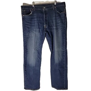 Jeans Levis uomo 44x32 blu 501 gamba dritta bottoni mosca casual vestibilità originale - Foto 1 di 13