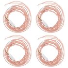  4 Count DIY Earphone Maintenance Wire Extension Cords Mobile Cable with Wheat