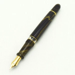 Aurora 88 Ebonite Gialla Fountain Pen Marble Yellow Nib M Limited Edition - Picture 1 of 5