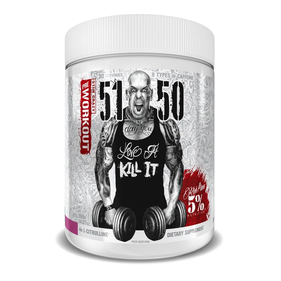 RICH PIANA 5% NUTRITION 5150 PRE-WORKOUT HIGH STIM & MUSCLE PUMP 372G WILDBERRY