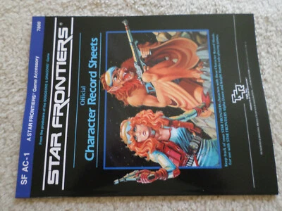  Libro de hojas de registro de personajes Star Frontiers SF AC-1 Foto 1 de 4