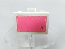 Accessories for Barbie Dolls  "Barbie" Suitcase Luggage Pink & White