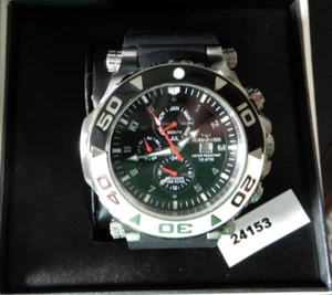 NEW PRICE! AquaSwiss Men's Sail Watch-Swiss Quartz-Black Face & Band-55mm/100m - Picture 1 of 13