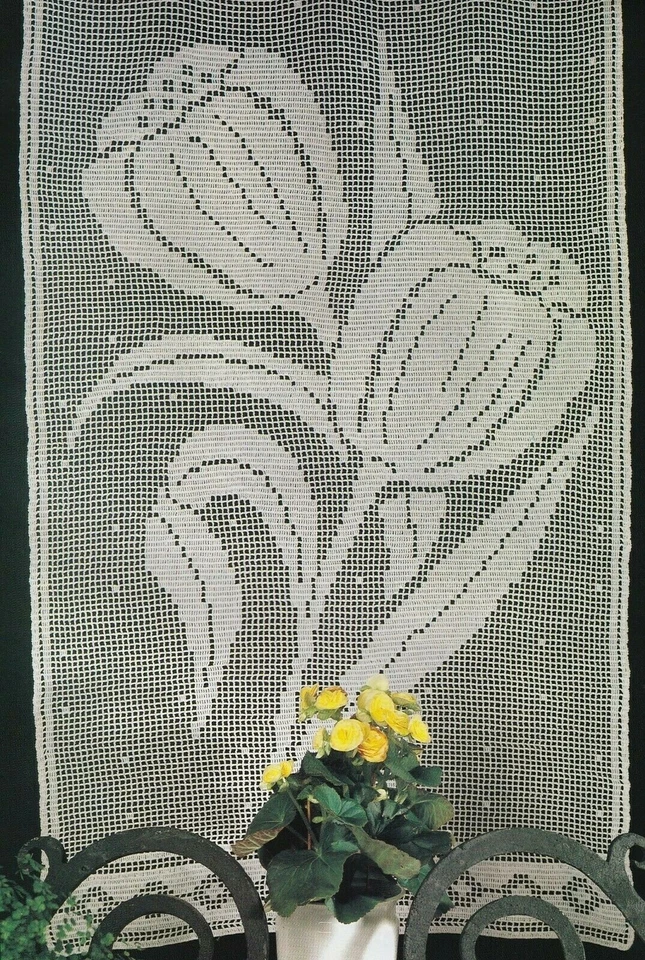SPRINGTIME Jumbo Tulips Curtain/Doily/Crochet Pattern INSTRUCTIONS ONLY - Image 1 of 1