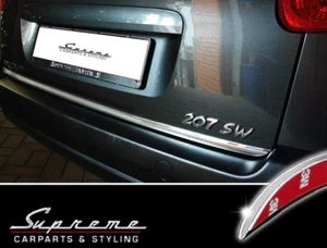 PEUGEOT 207 SW Break 07-13 Chrom Zierleiste 3M Tuning Heckleiste Kantenschutz - Bild 1 von 5