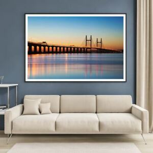Bridge Sunset Scenery View Print Premium Poster High Quality choose sizes
