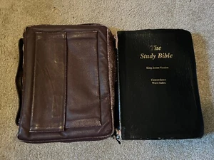 Vntg Ellen G White Study Bible SDA With Case KJV Academy Enterprises USED Set - Imagen 1 de 7