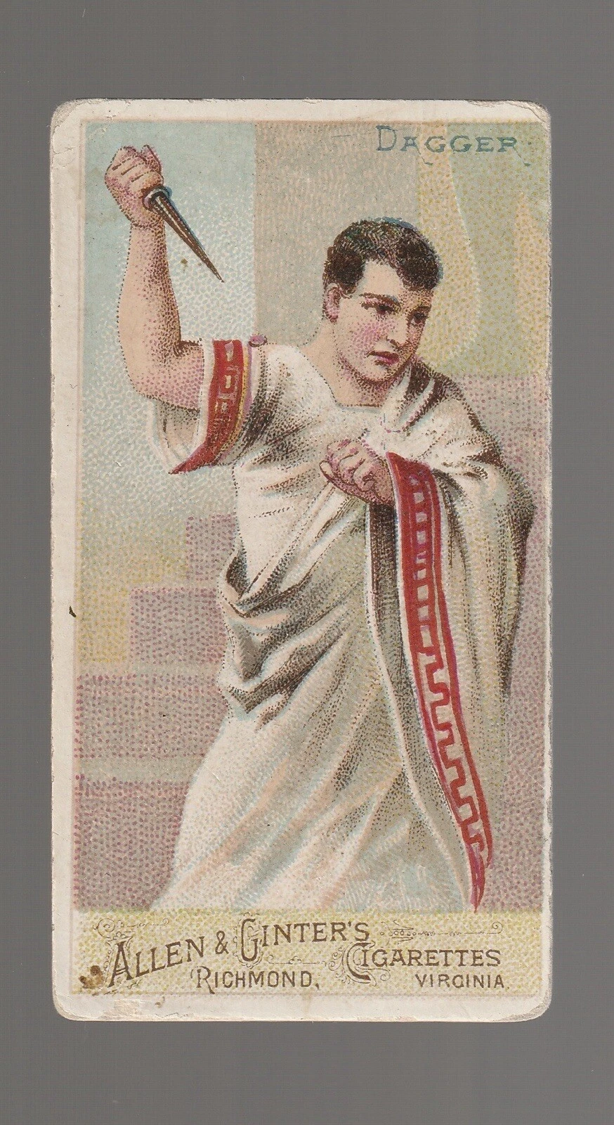 1887 N3 Allen & Ginter Arms Of All Nations DAGGER Ancient Rome Caesar Card