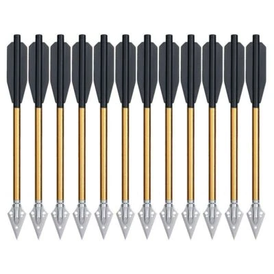 6.5'' Crossbow Bolts Aluminum Arrows Archery Screw-in Blade Broadheads Hunting - Image 1 of 4