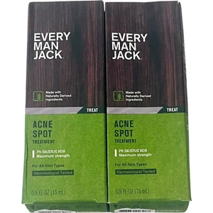 Every Man Jack Acne Spot Treatment Salicylic Acid 15ml / 0.5 fl oz - LOT of 2 - Picture 1 of 5
