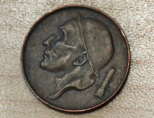 1953 Belgium 50 Centimes Miner Dutch text  - Picture 1 of 2