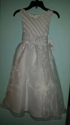 NWT First Communion / Flower girl dress+ veil -size 8 - Image 1 of 3