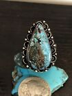 Old SouthWest Dry Cripple Creek Turquoise sterling Silver Arrow ring size 10
