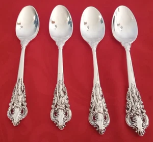 Godinger silverplate Baroque lot of 4 teaspoons 6 1/8" mint condition - Picture 1 of 4