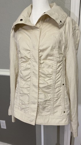 OFF WHITE Giacca leggera cotone bianco sporco Coldwa Creek 12 usata in ottime condizioni